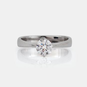 590. A Georg Jensen diamond, 0.73 ct, ring. Quality D/IF according to Georg Jensen diamond certificate.