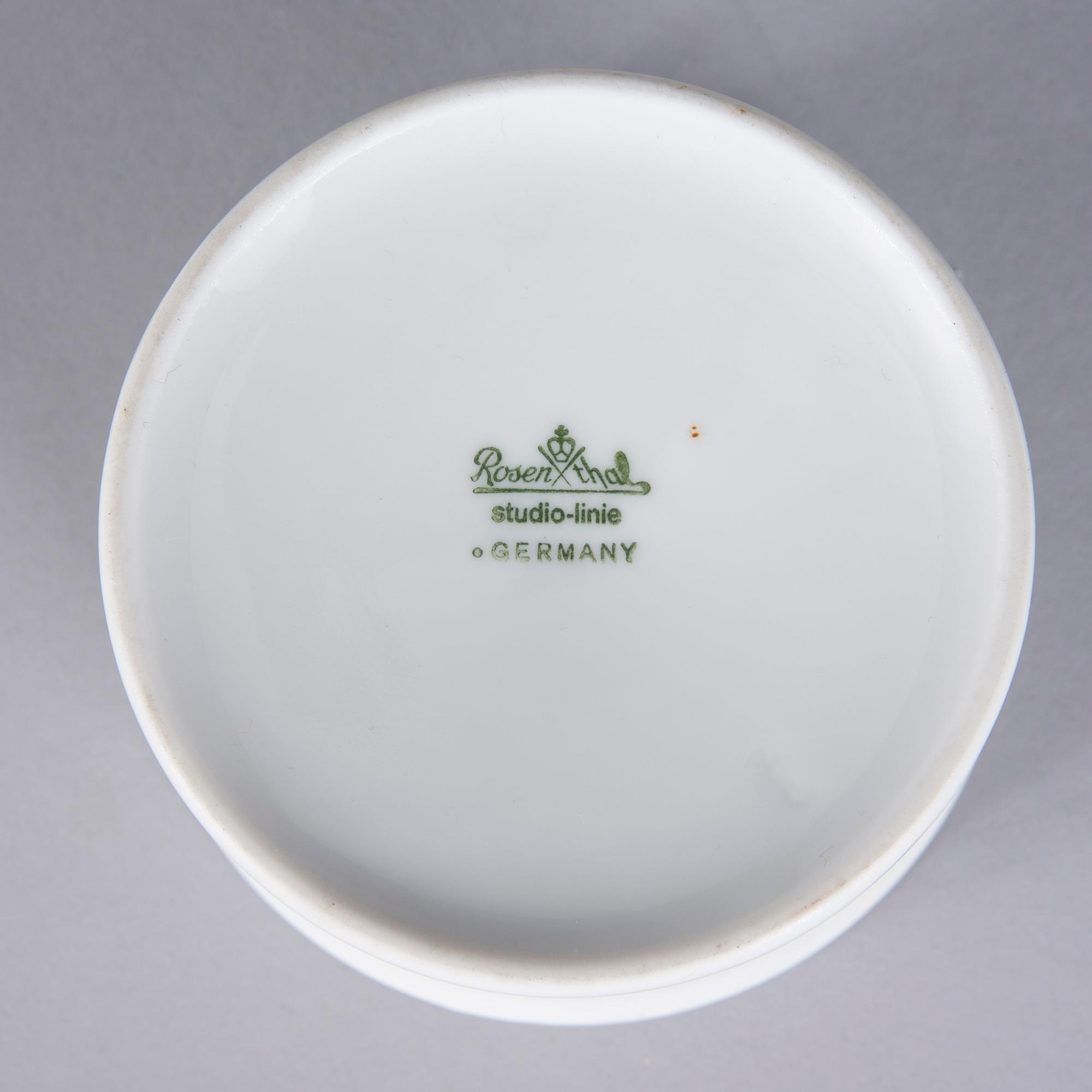 SERVIS, 67 delar, porslin, Rosenthal "Studio-linie". 1980-tal.