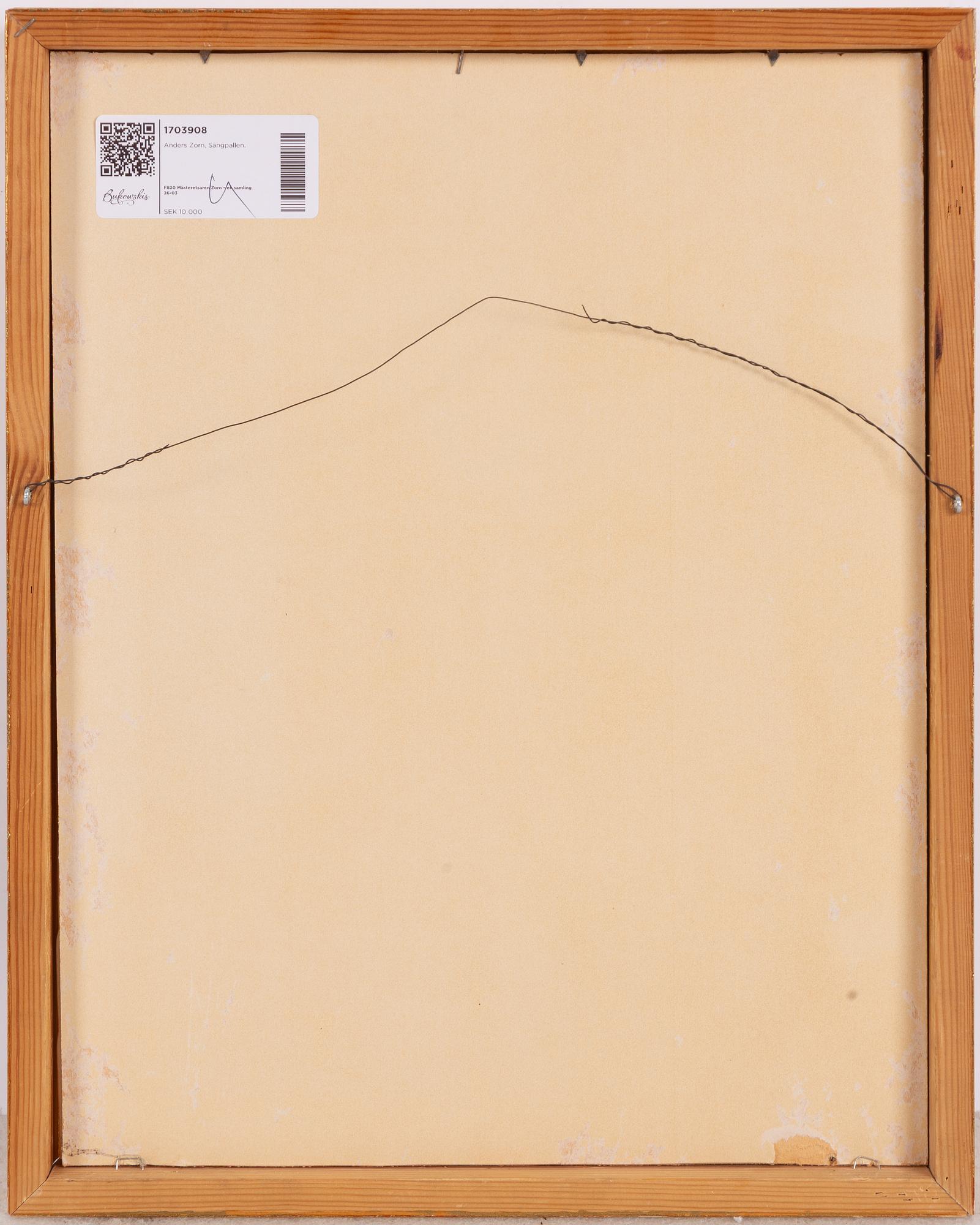 Anders Zorn, "Sängpallen".