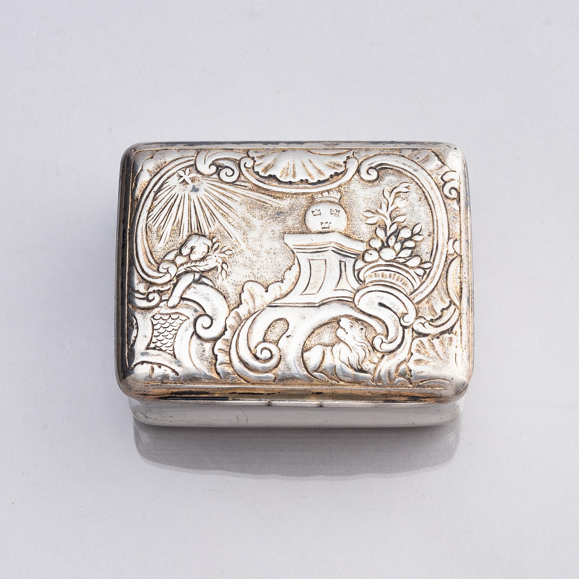 A Swedish Rococo silver snuff-box, mark of Andreas Öhrman, Stockholm 1762.
