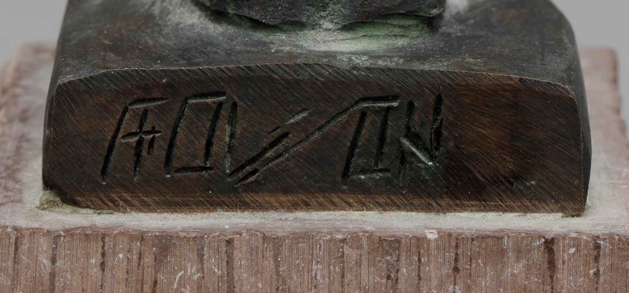 ANDERS OLSON, skulptur, brons, signerad.