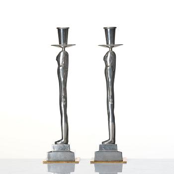 Edvin Öhrström, a pair of 'Egyptian' candlesticks, Svenskt Tenn, Stockholm 1988.