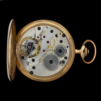 FICKUR, herr, savonett, 14k guld, 1930-tal. Vikt 73,4g.
