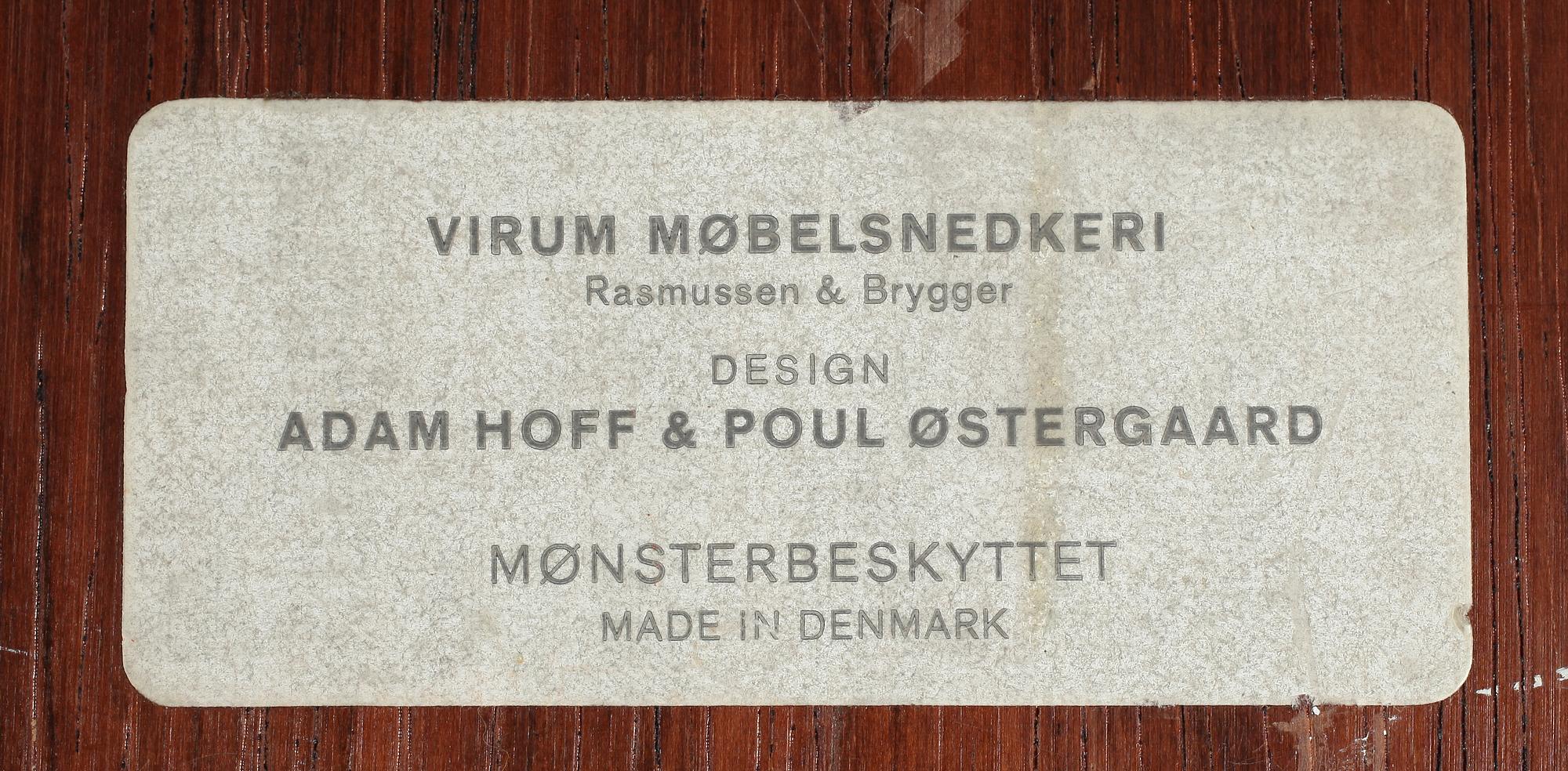 KLÄDHÄNGARE, Adam Hoff & Poul Östergaard, Virum Möbelsnedkeri, Danmark, 1950/60-tal.