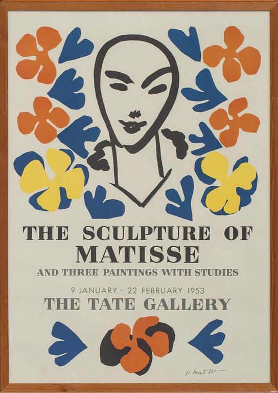 UTSTÄLLNINGSAFFISCHER, 3 st, bl a Matisse.