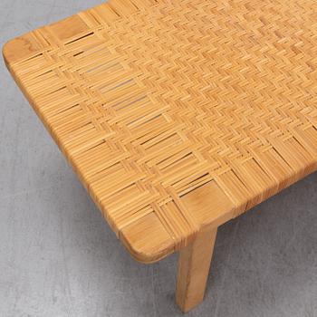 Børge Mogensen, an oak and rattan model 5272 bench, Fredericia, Denmark, 1950's-60's.