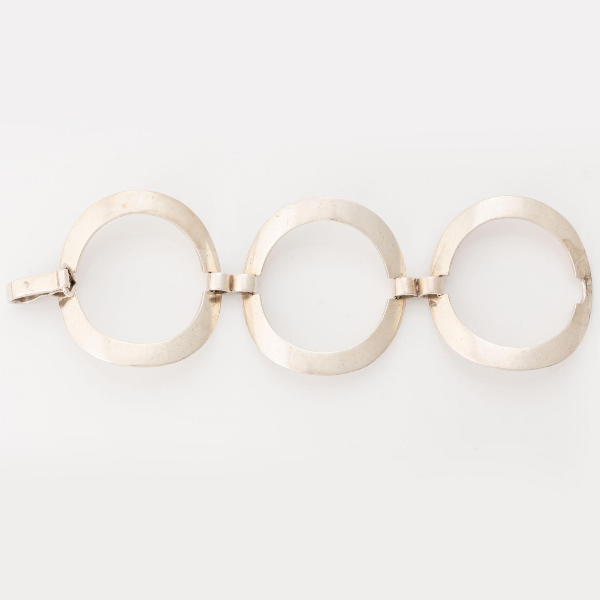 Karl-Ingemar Johansson, armband, silver, cirklar.