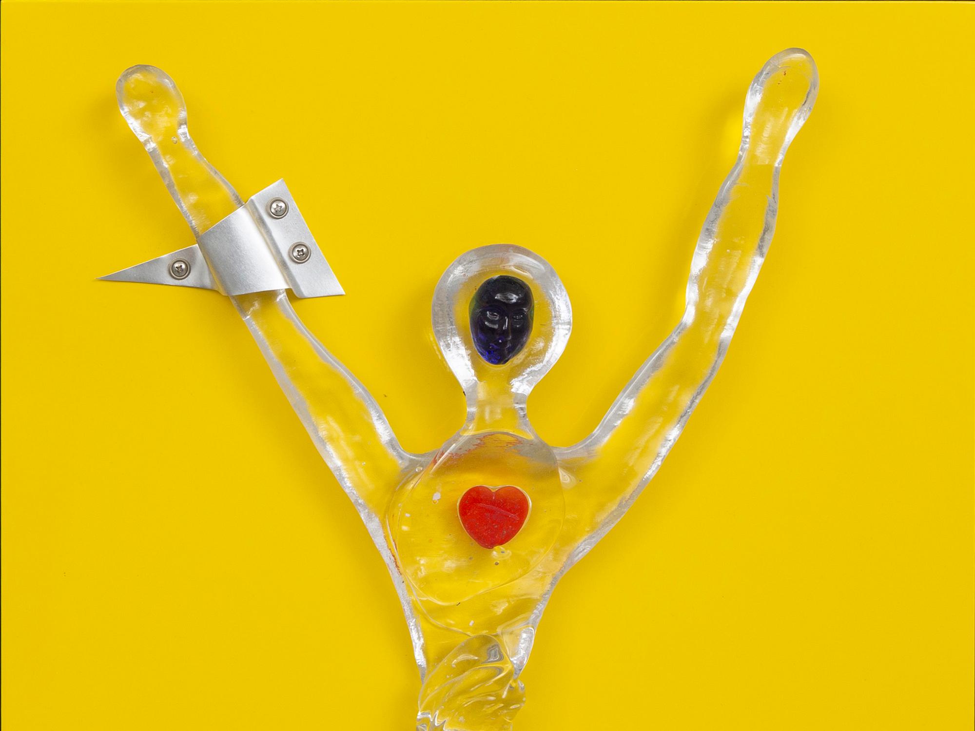 Thommy Bremberg, a signed glass wall sculpture.