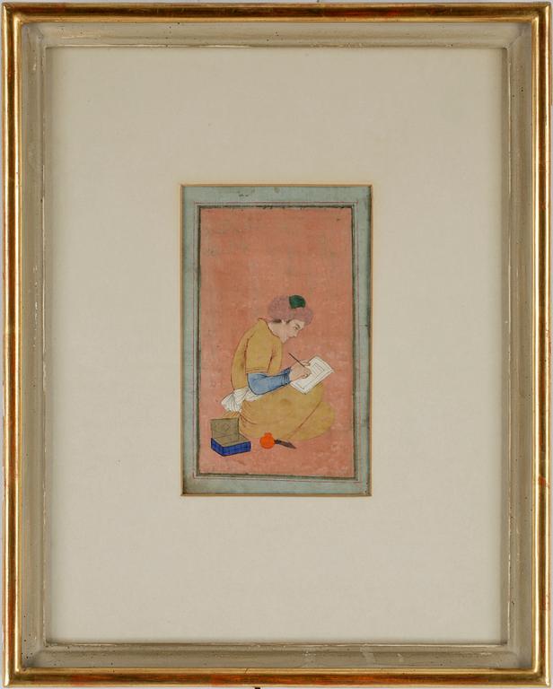 PARTI AKVARELLER, 6 st, bl a Mohammed Racim, orientaliskt, 1900-tal.