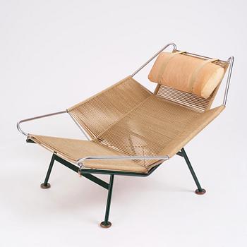 Hans J. Wegner, "Flag Halyard / Snørestolen", easy chair, Getama, Denmark, reportedly 1950s.