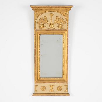 A Swedish Empire mirror, early 20th Century.