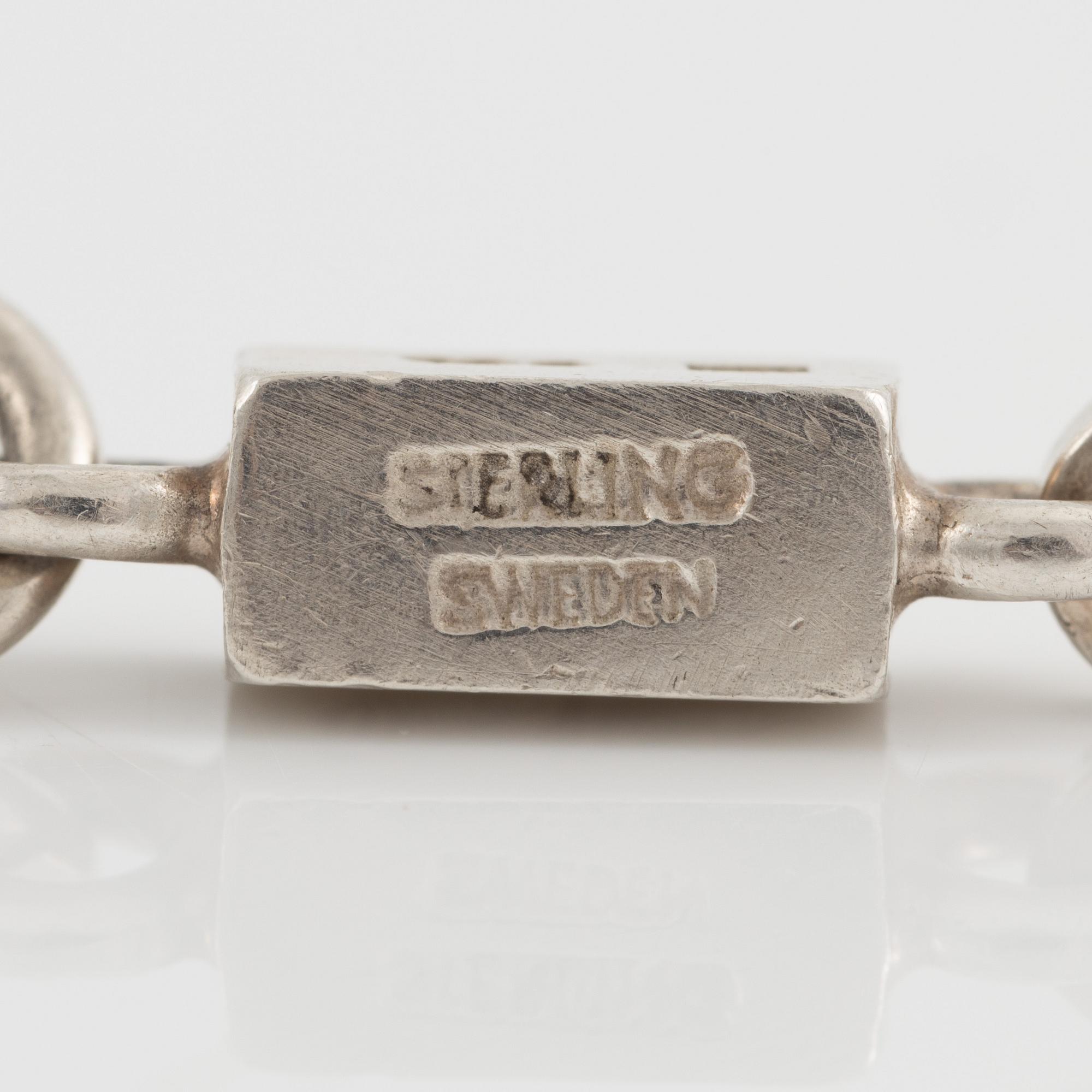 Wiwen Nilsson, armband, sterlingsilver, Lund 1972.