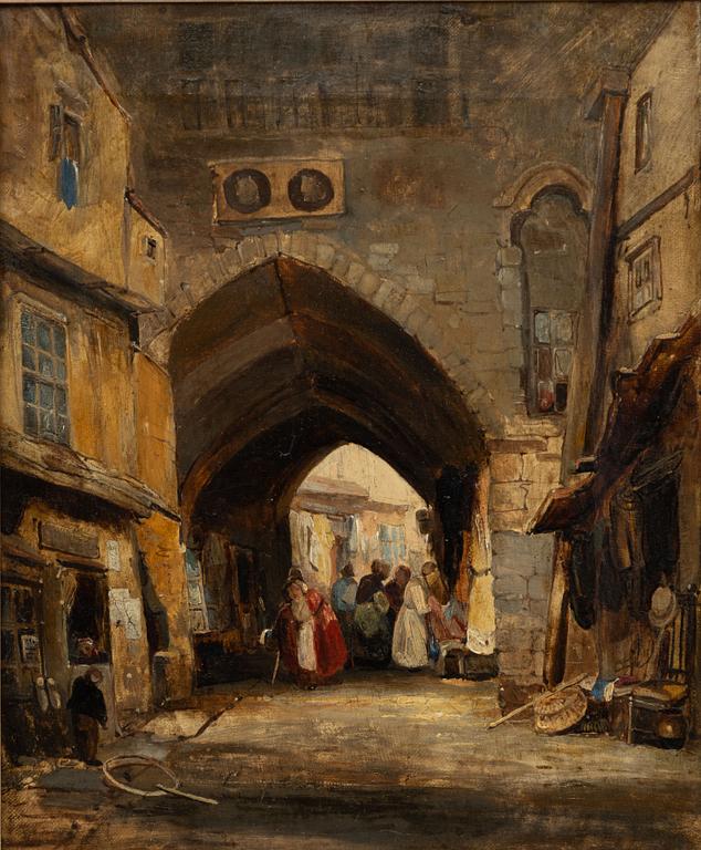 Unknown artist, 19th century, At the city gate.