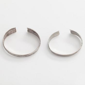 Germund Paaer, bracelets, 2 pcs, silver. Kalevala Koru.