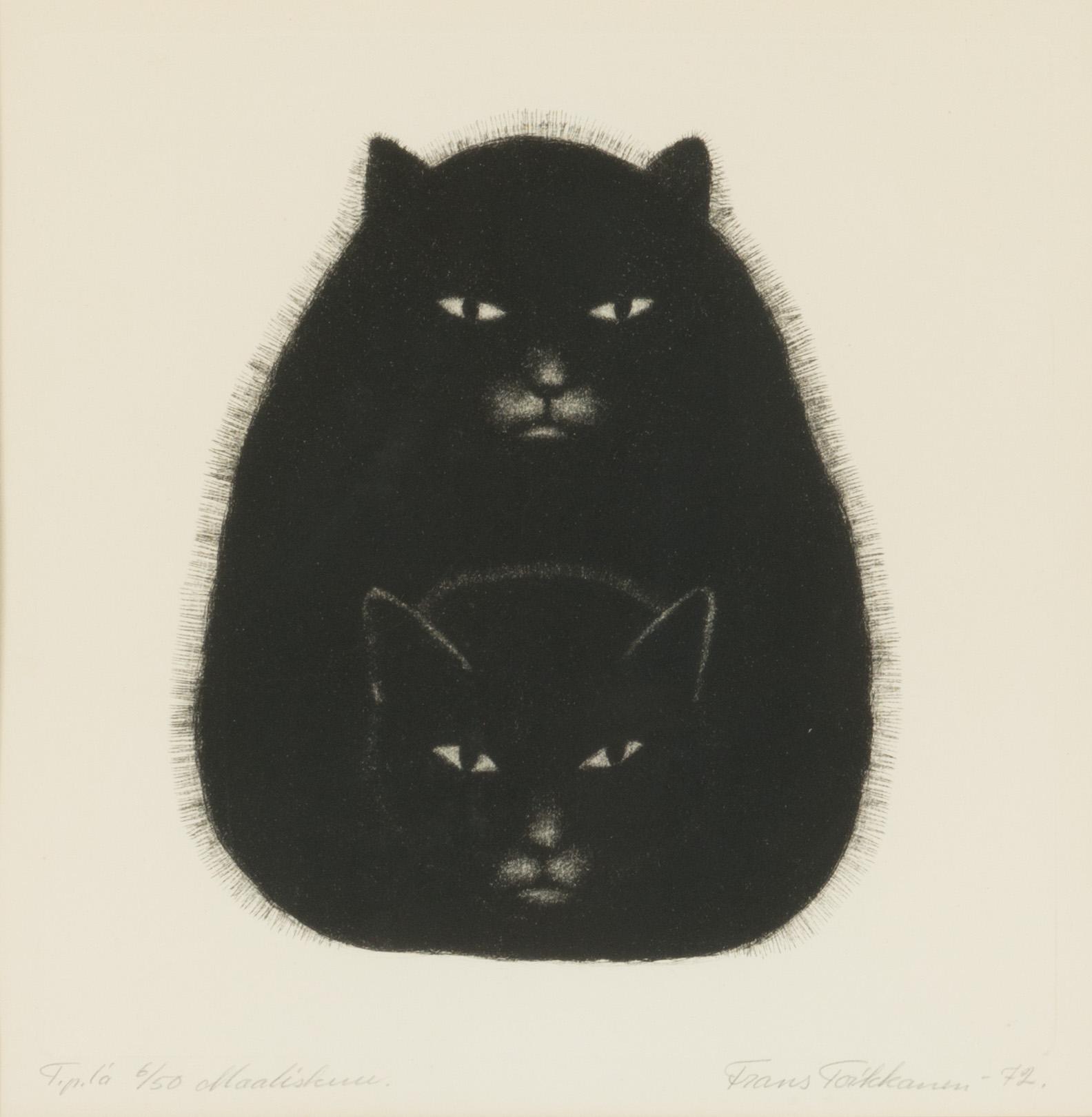 Frans Toikkanen, mezzotint, signerad och daterad -72, numrerad Tpl'a 6/50.