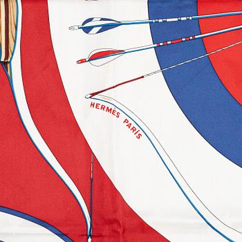 Hermès, two scarves "Arcs en Ciel" and "Mors & Filets".
