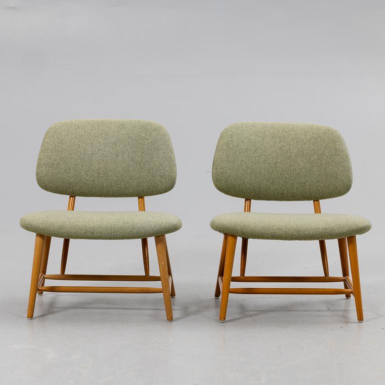 Alf Svensson, Armchairs, a pair, TeVe, Bra Bohag. Studio Ljung's industries, Malmö, 1950s.