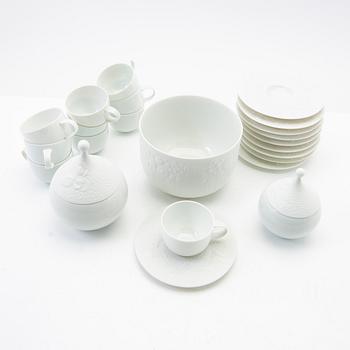 Björn Wiinblad, service pieces, porcelain, 13 pieces, "The Magic Flute"/"Die Zauberflöte", Rosenthal, Germany.