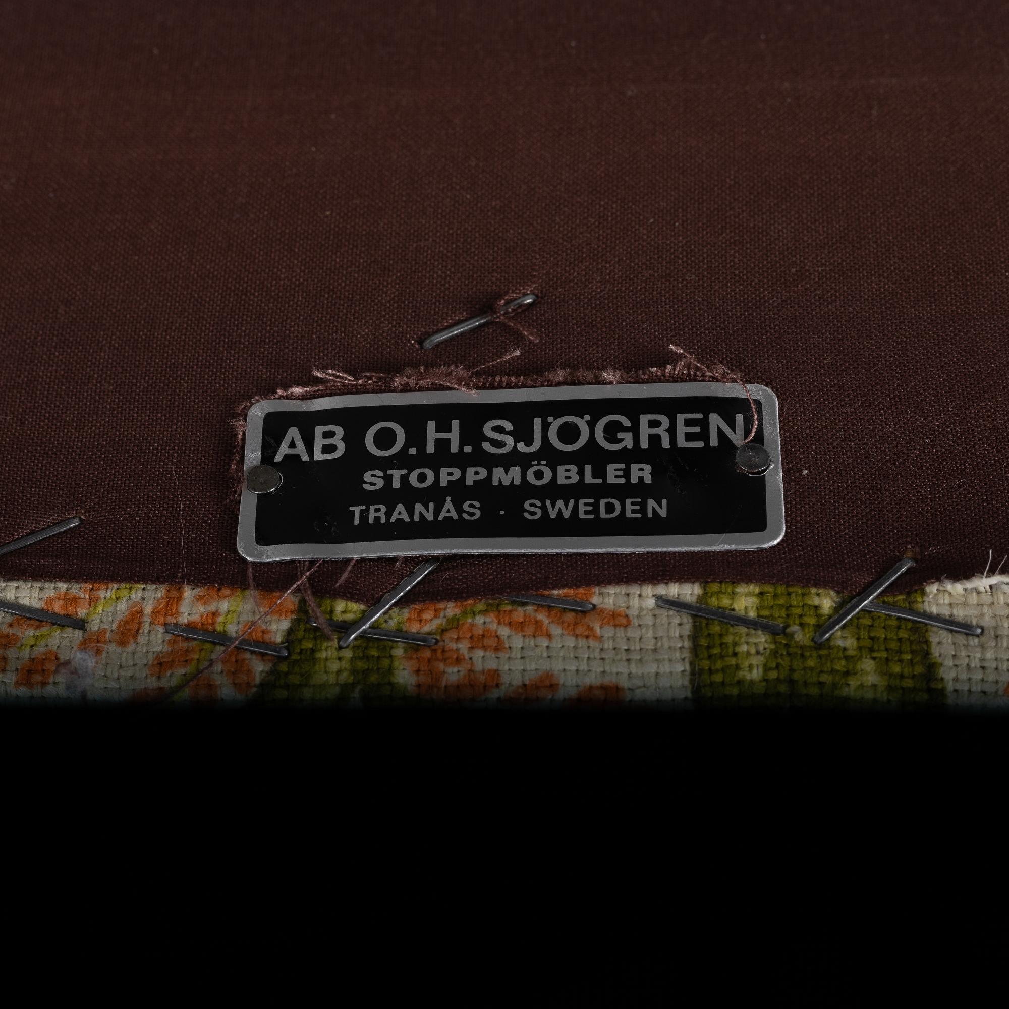 Armchairs, a pair, OH Sjögren, Tranås, second half of the 20th century.