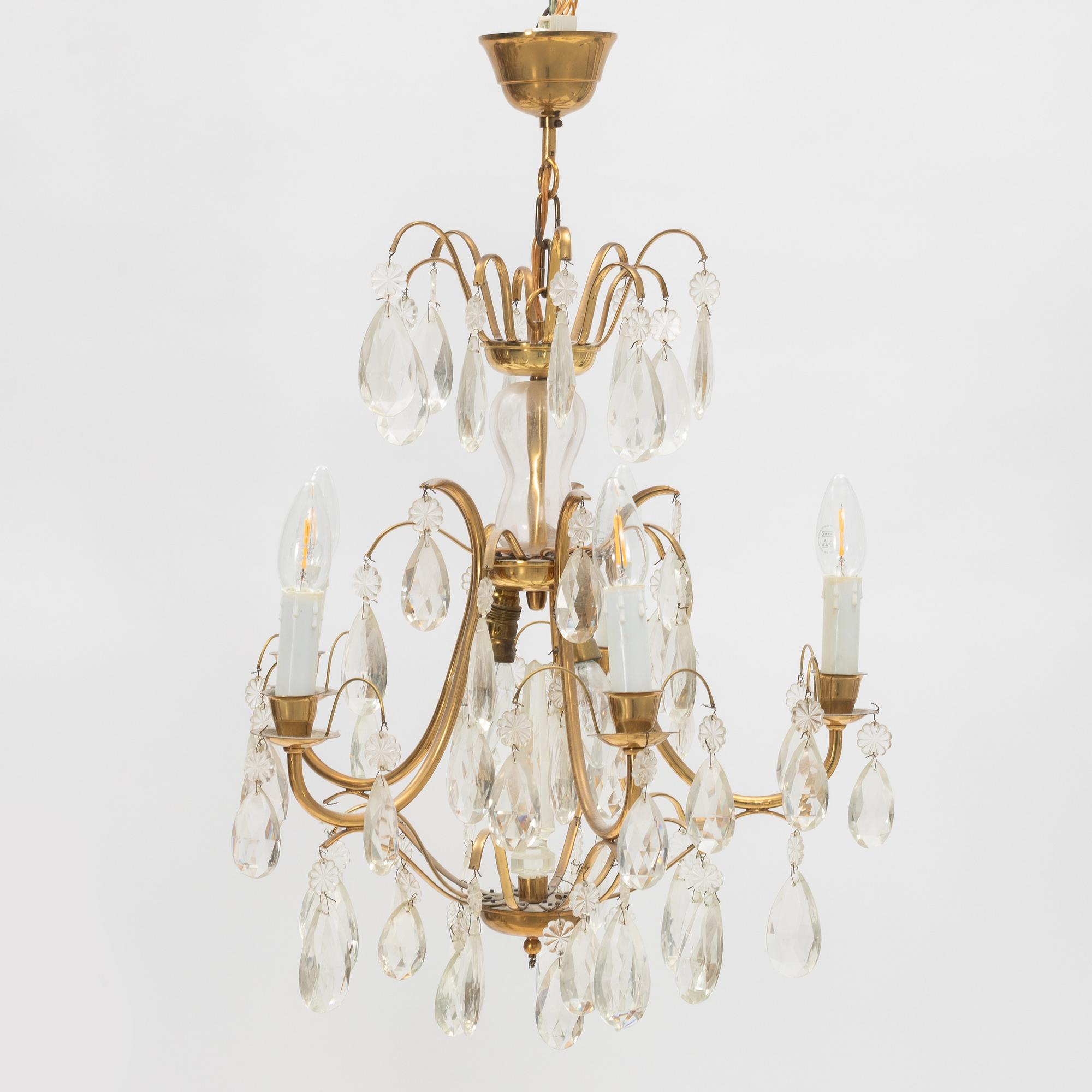 A chandelier, mid 20th Century.