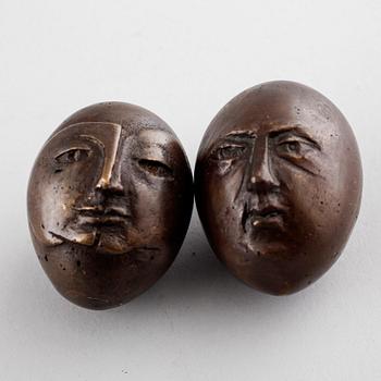UNKNOWN ARTIST, two bronze sculptures, signed 'O.W.' and numbered 9/100 and 11/100.