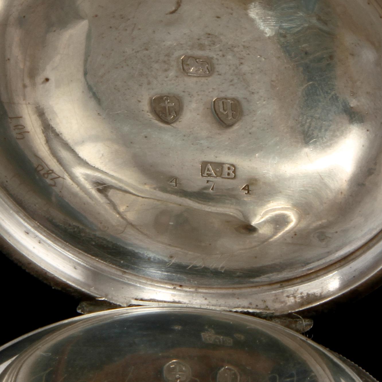 FICKUR, silver, Waltham, omkring sekelskiftet 1900.