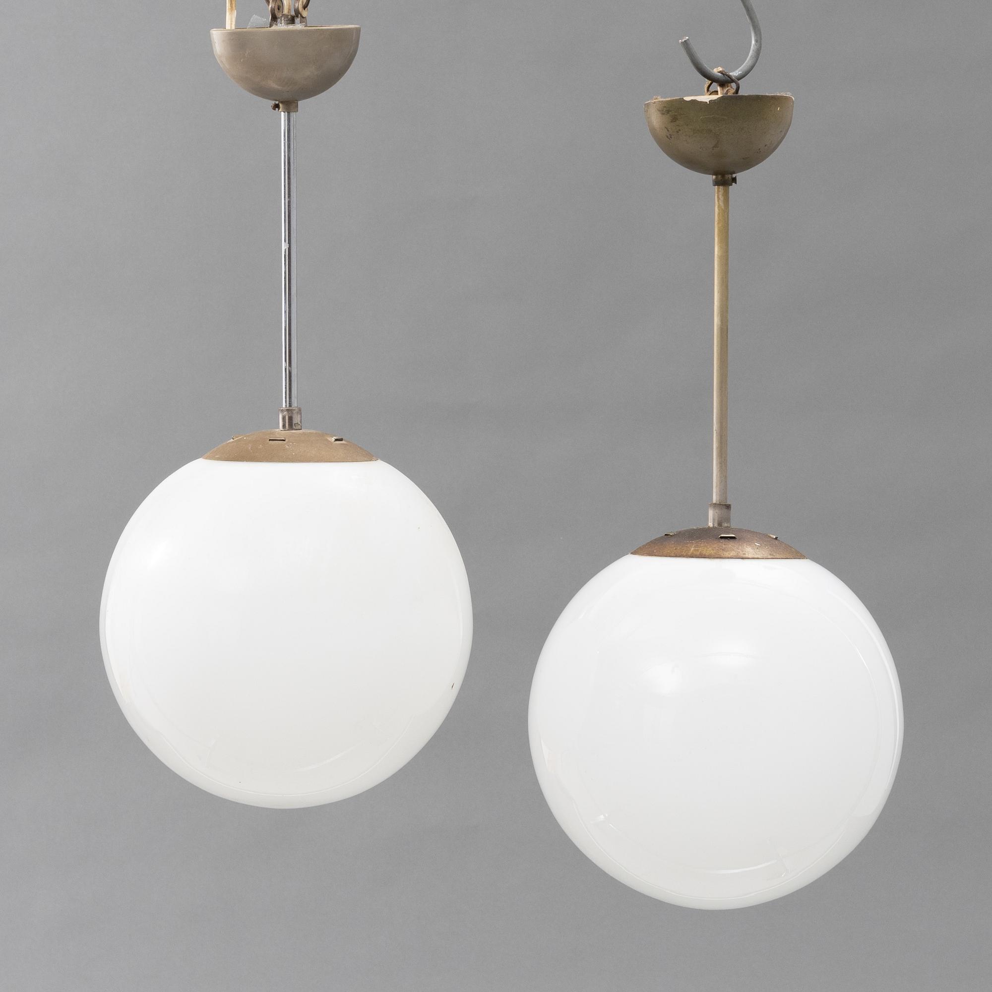 Ceiling lamps, a pair, vintage, 1940s.