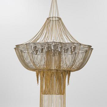 Adam Hoets & Sian Eliot, taklampa, "Flower of Life", Willow Lamp, Sydafrika, samtida.