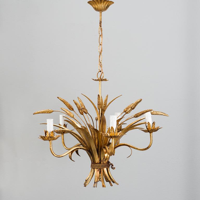 TAKKRONA SAMT ETT PAR LAMPETTER, Italien, 1900-talets andra hälft.