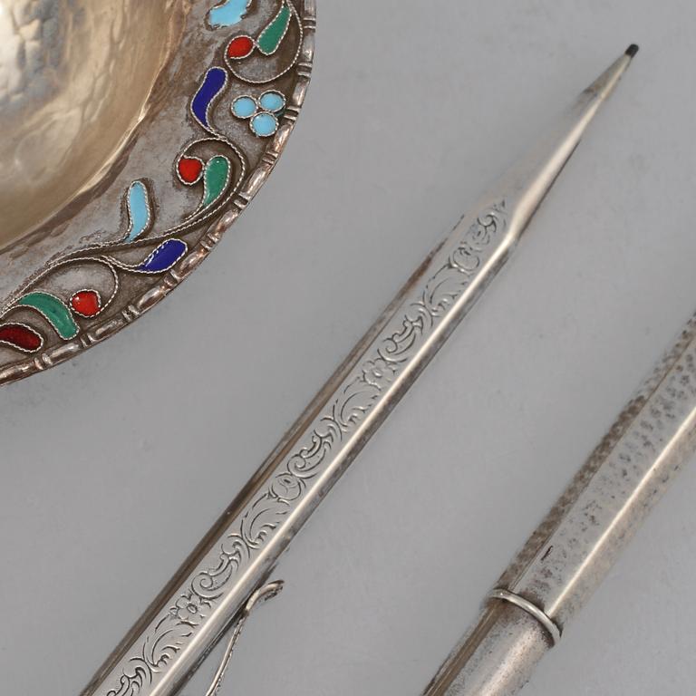 PARTI SILVER, 3 delar, 1900-tal. Total vikt 75 g.