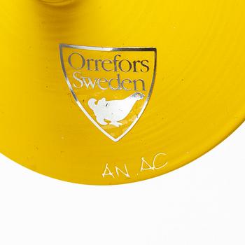 Anne Nilsson, snapsglas, 10 st, "Clown", Orrefors.