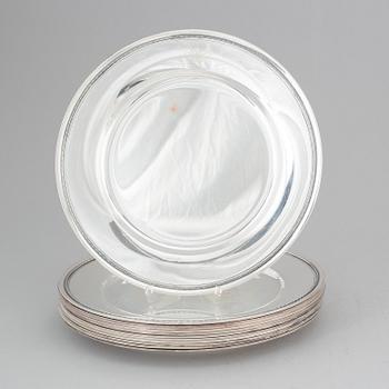 GAB, 12 silver plates, Stockholm 1945.