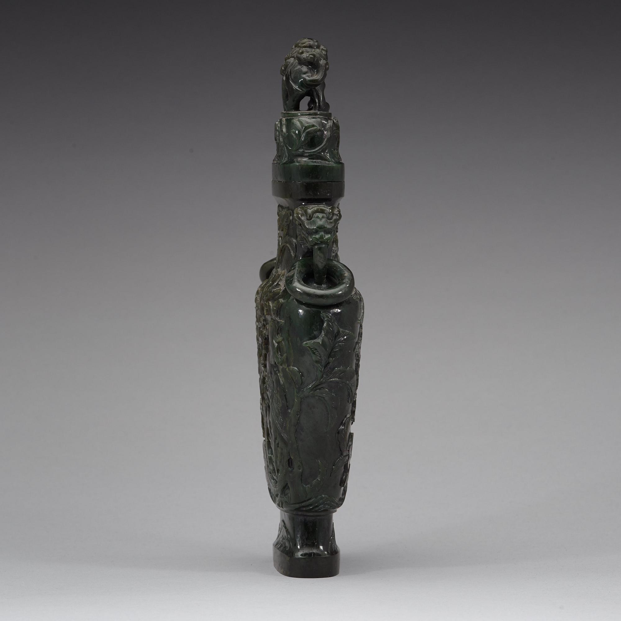 A Chinese carved stone vase, 20th Century.