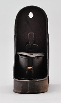 OLJELAMPA, plåt och smide, 1700-tal.