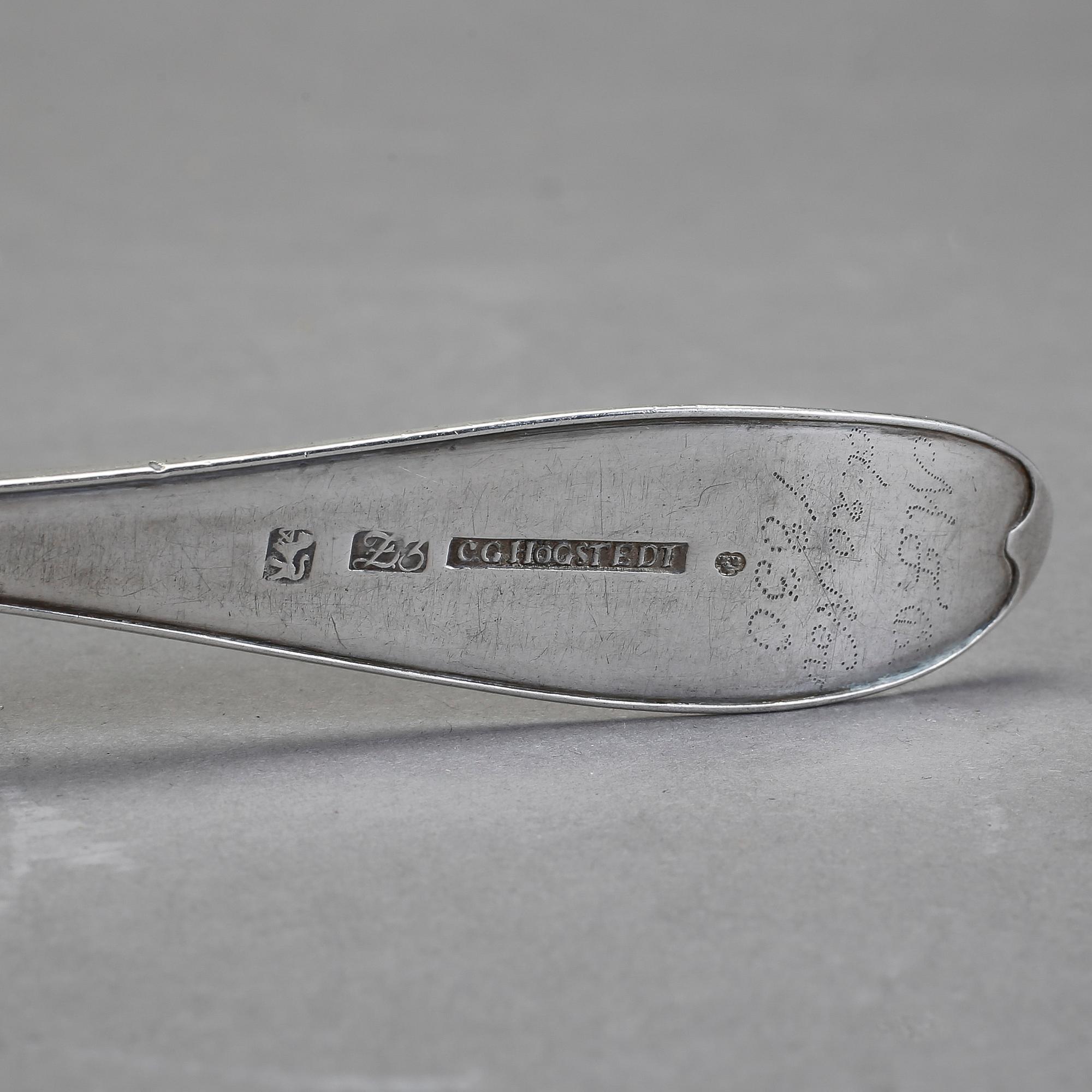 MATSKEDAR, 3 st, silver, bland annat Carl Gustaf Högstedt, Kalmar, 1830. Vikt ca 134 gram.