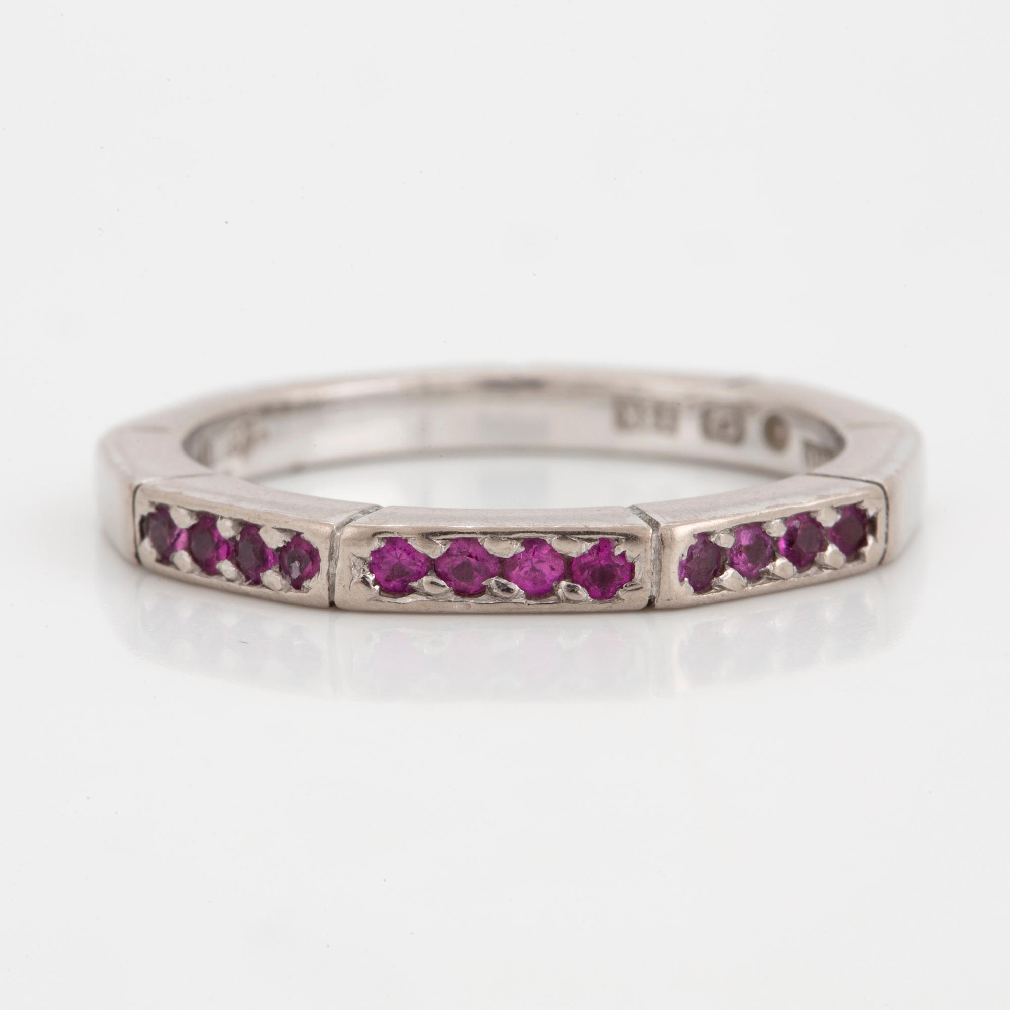 A Gaudy pink sapphire ring.