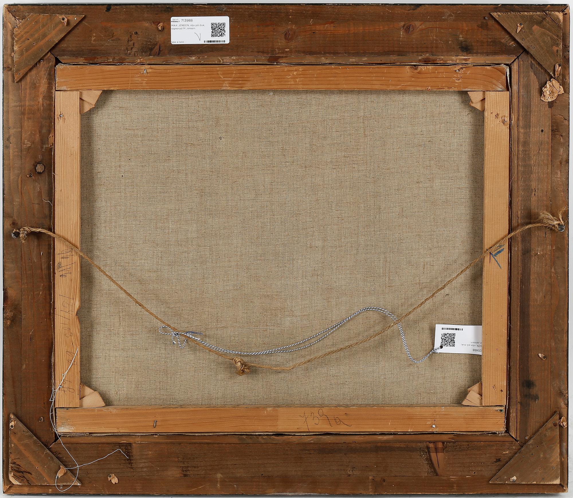 MAX JENSEN, Olja på duk, signerad.