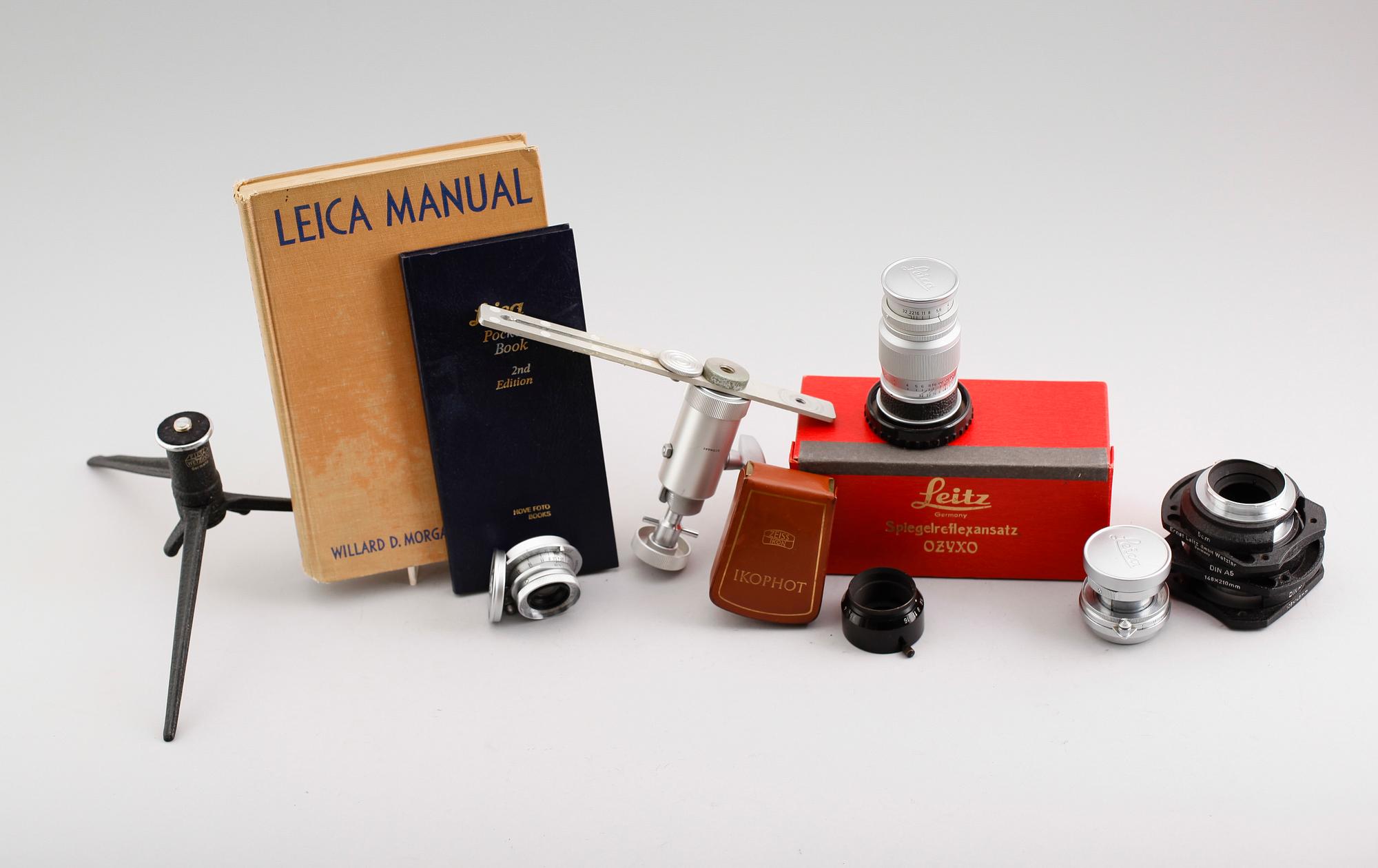 KAMERA med OBJEKTIV och VISOFLEX I, 1+3+1, Leica IIIg, nr. 877 071, Ernst Leitz, GMBH Wetzlar, Tyskland. 1957.