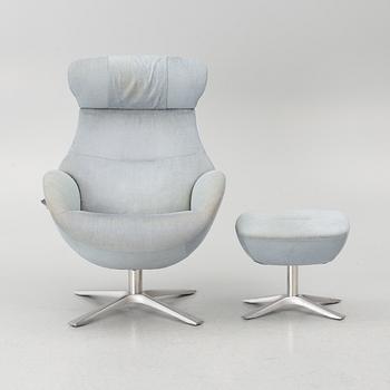 Jahn Aamod, fåtölj med fotpall, Globe, Conform.