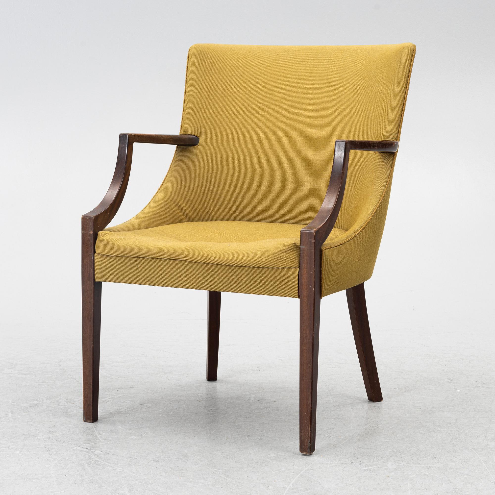 Armchair, C.B. Hansen, Denmark, mid-20th century.