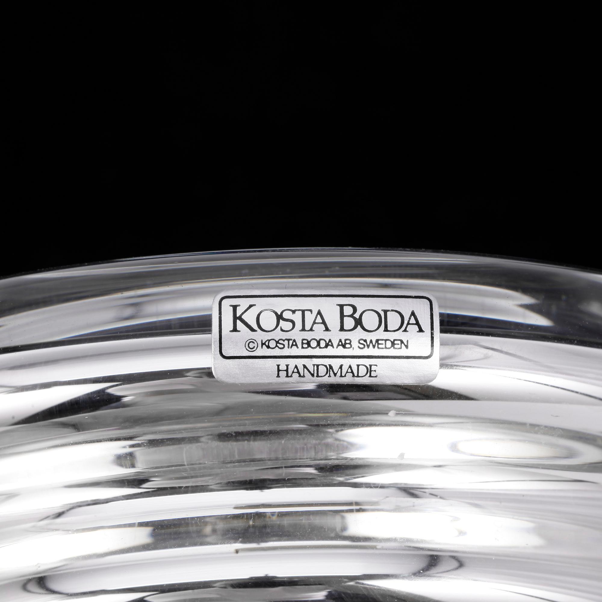 SKÅL, glas med silverlegering, Monica Backström, Boda, signerad.