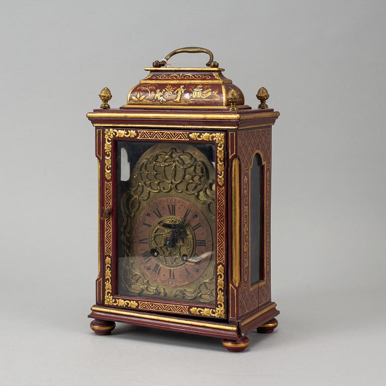 An 18th century table clock.