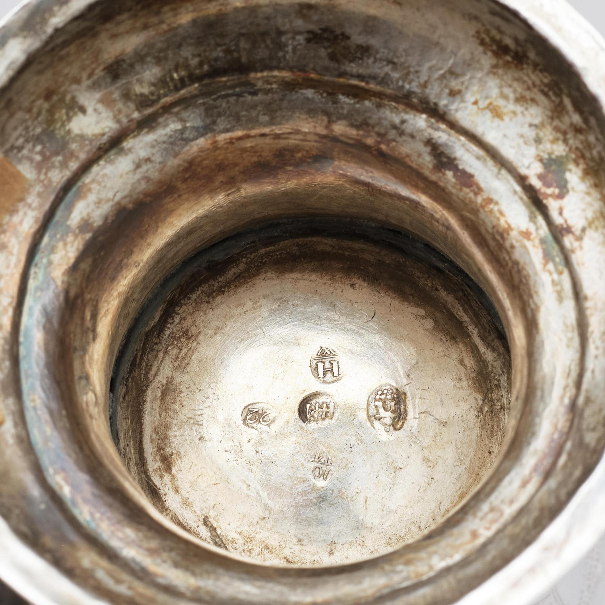 Skrammelbägare, silver, Norge oidentifierad mästare HM, Bergen 1822.