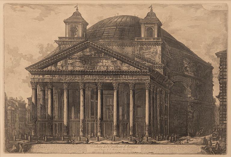 Giovanni Battista Piranesi, Efter, "Veduta del Pantheon d'Agrippa".