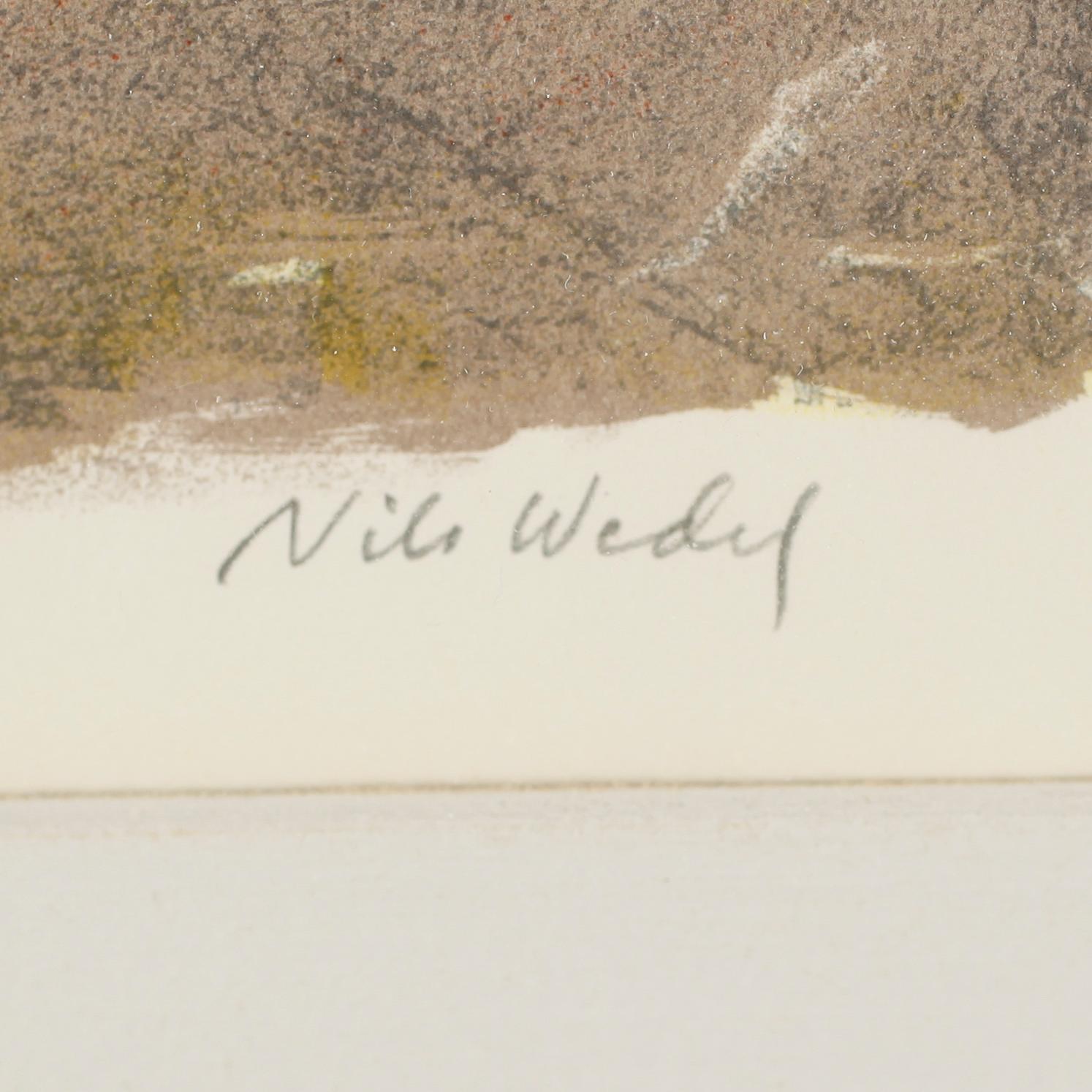 NILS WEDEL, färglitografi, signerad. (100 tryck).