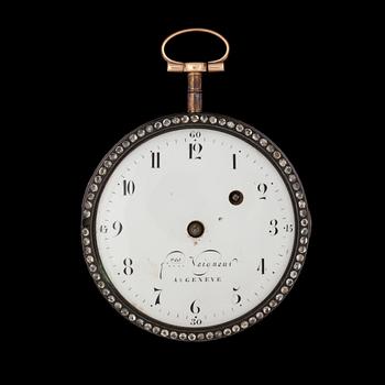 1239. Pocket watch. Vegneur - Geneva about 1800, rose diamonds.