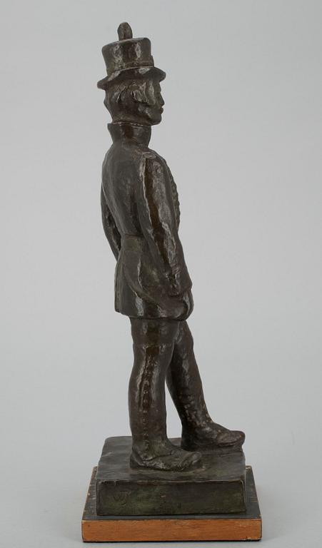 VEIKKO JALAVA, brons, sign. Karjalan jääkäri 1788-1809.