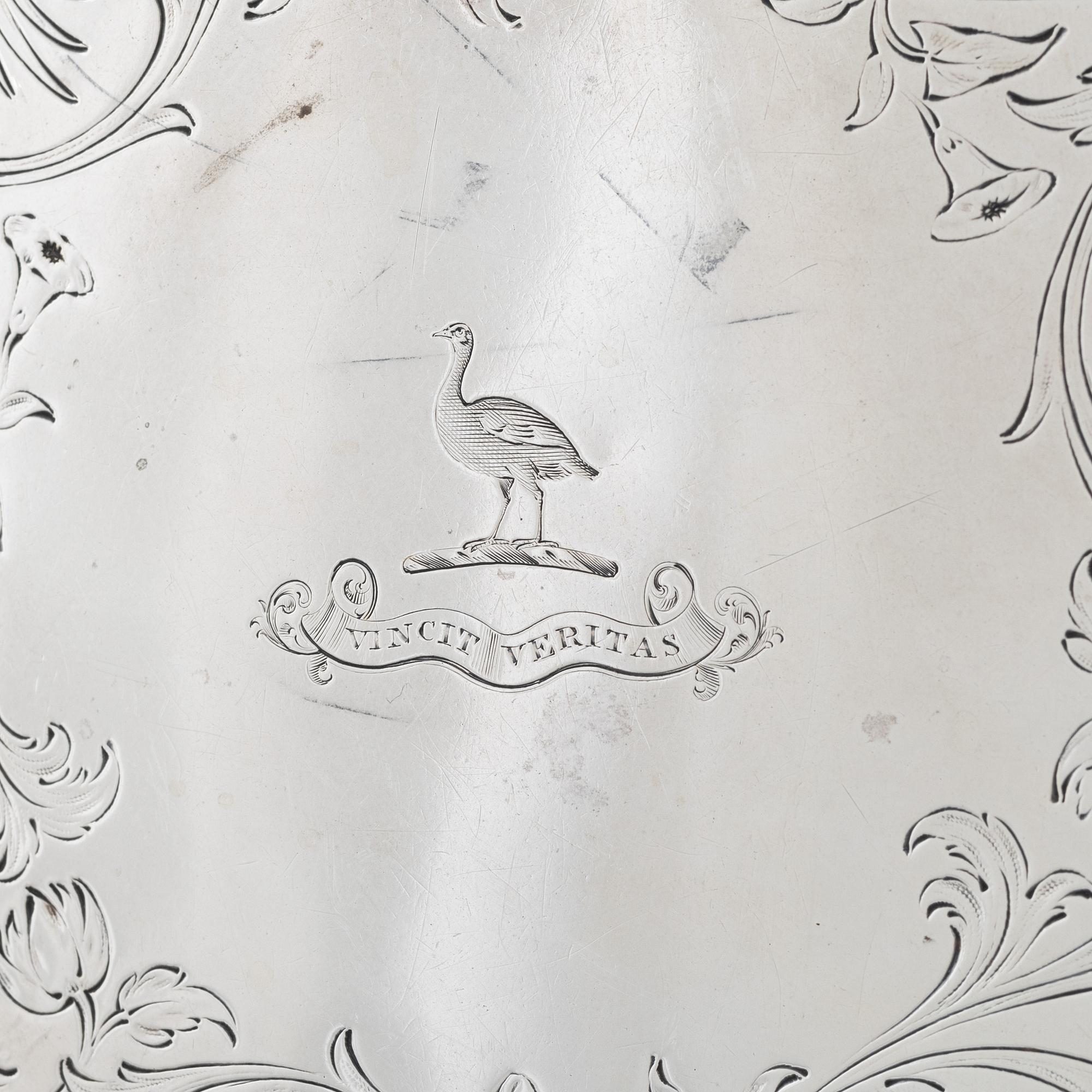 An English Silver Salver, mark of John Samuel Hunt, London 1851.