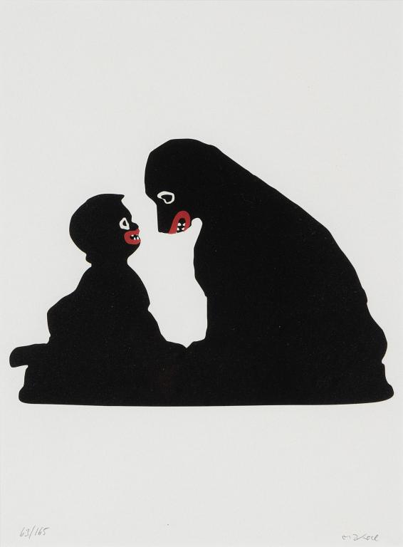 Makode Linde, färglitografi, signerad och numrerad 63/165.