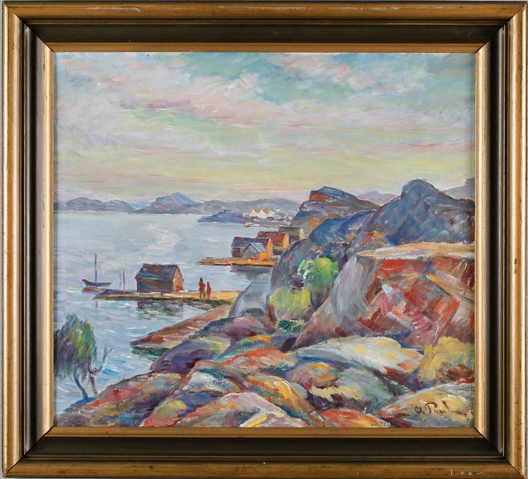 OSCAR PAUL, olja på duk, signerad.